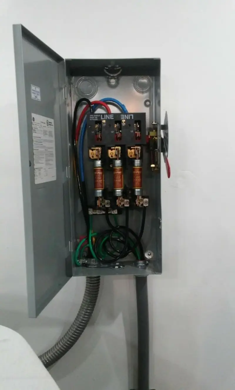 Three-phase disconnect switch installed for Electrical Wiring & Rewiring in Dunkirk