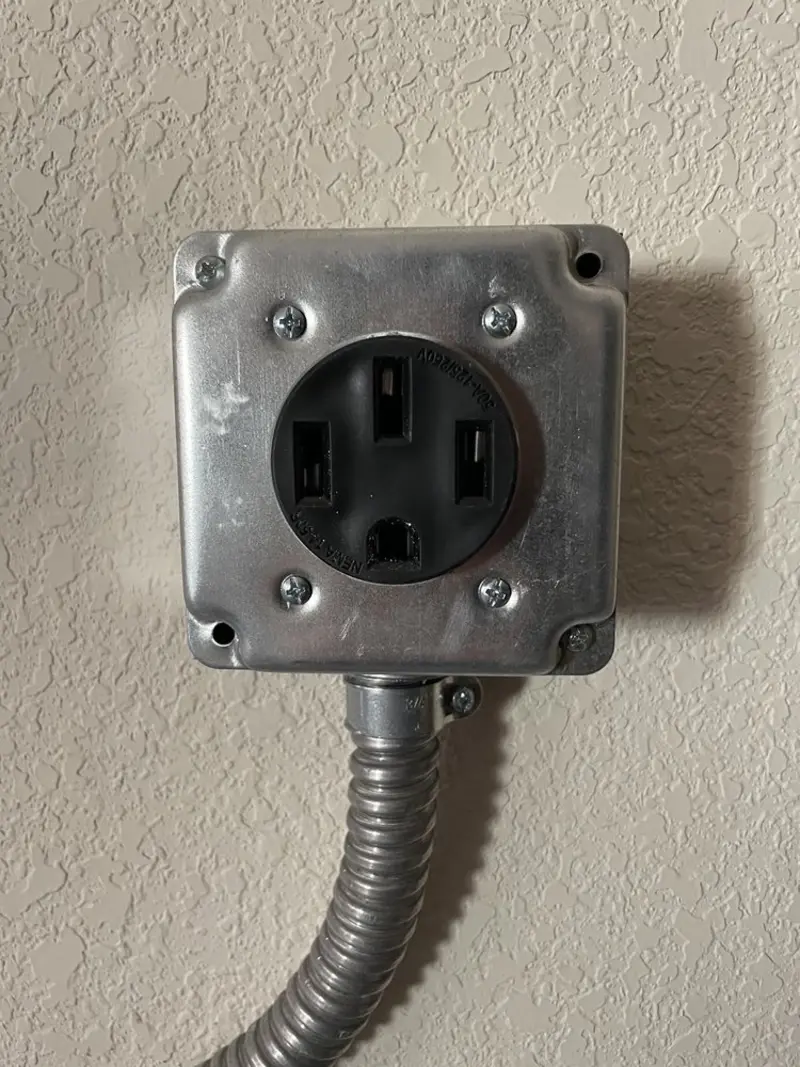 NEMA 14-50 outlet installed for Smart Home Electrical in Dunkirk